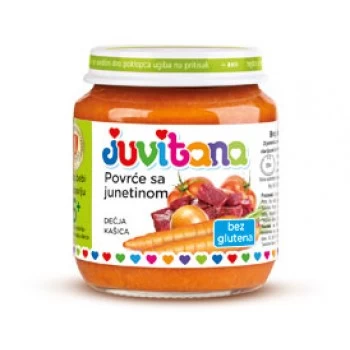 Juvitana kašica povrće junetina 128g