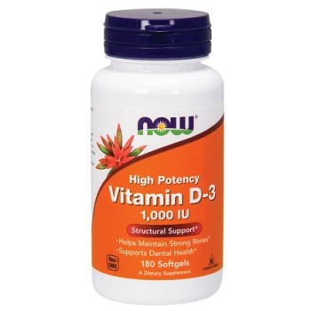 NOW vitamin D-3 1000 IJ 180 kapsula