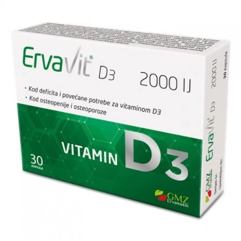 ErvaVit D3 2000 IJ 30 kapsula