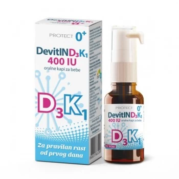 DevitIN D3K1 400 IJ kapi za bebe 10ml