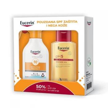 Eucerin Sun set: Kids sprej SPF50+ 250ml + pH5 ulje za tuširanje 200ml