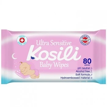 Kosili bebi vlažne maramice roze 80 kom