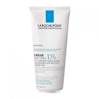 LA ROCHE-POSAY LIPIKAR LAIT 10% UREA UMIRUJUĆE HIDRATANTNO MLEKO ZA TELO OBOGAĆENO LIPIDIMA PROTIV PERUTANJA 200 ML