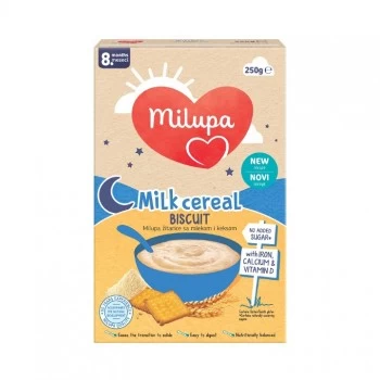 Milupa mlečna instant kaša keks 250g