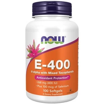 NOW vitamin E-400 IJ + selen 100 kapsula