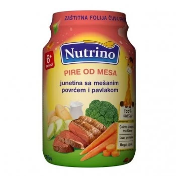 NUTRINO PIRE OD MESA -  JUNETINA SA MEŠANIM POVRĆEM I PAVLAKOM 190G
