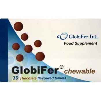 Globifer tablete za žvakanje čokolada 30 kom