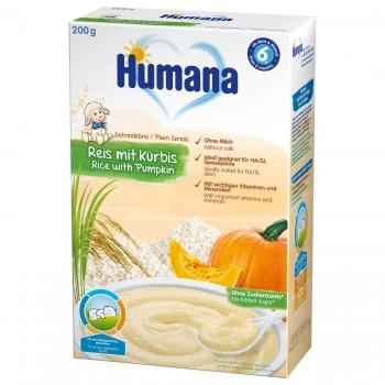 Humana Instant kaša pirinač i bundeva bez mleka 200g