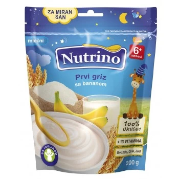 NUTRINO MLEČNA KAŠA PRVI GRIZ SA BANANOM 200G