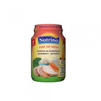 Nutrino pire od mesa ćuretina sa brokolijem, pavlakom i pirinčem 190g