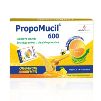PropoMucil 600 prašak sa organskim medom 5 kesica