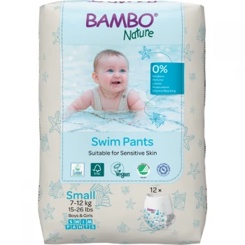 Bambo Nature gaćice za kupanje S 7-12kg 12 komada