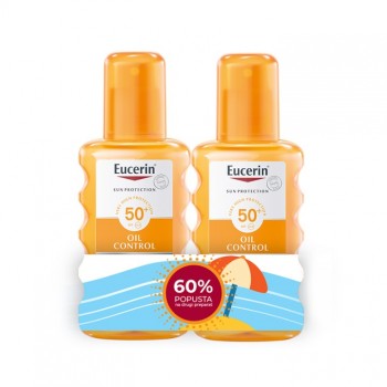 Eucerin Sun Oil Control Dry Touch sprej SPF50+ 2x200ml