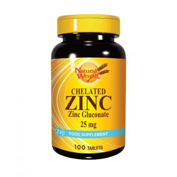 Natural Wealth helirani cink 25mg 100 tableta