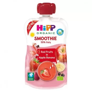 Hipp Smoothie napitak jabuka i banana sa crvenim voćem 120ml