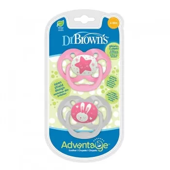 Dr.Brown's Advantage svetleća varalica 6-18m roze