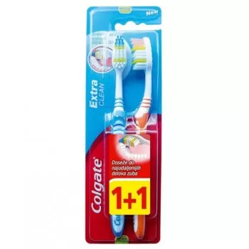 Colgate Extra Clean četkica za zube 1+1 gratis