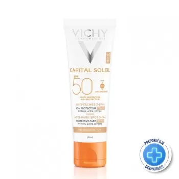 Vichy Capital Soleil tonirana krema 3u1 protiv tamnih fleka SPF50+ 50ml