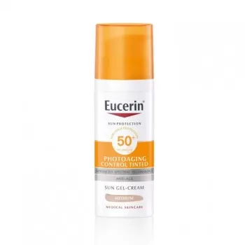 Eucerin Sun Anti-Age tonirana krema za lice SPF50+ tamna 50ml