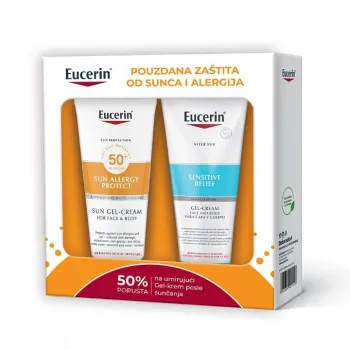 Eucerin Sun set: Allergy Protect gel-krem SPF50+ 200ml + After Sun gel-krem 200ml