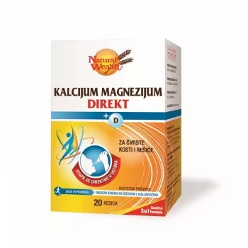 Natural Wealth Kalcijum Magnezijum Direkt + vitamin D 20 kesica