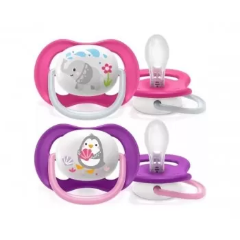 Avent varalica 6-18m slon i pingvin za devojčice 2 komada