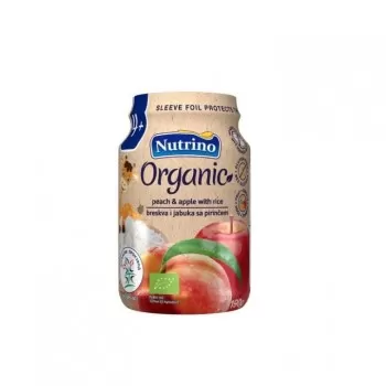NUTRINO ORGANSKA KAŠICA BRESKVA,  JABUKA I PIRINAČ 190G