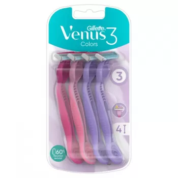 Gillette Venus 3 Color brijač za jednokratnu upotrebu 4 komada
