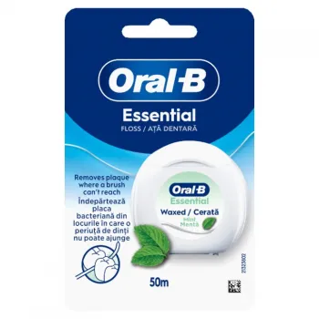 Oral-B Essential voskirani konac za zube mint 50m