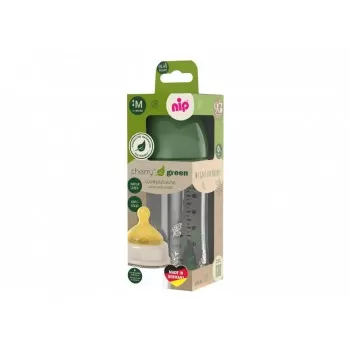 NIP Green flašica staklena 0+ M protok zelena 240ml