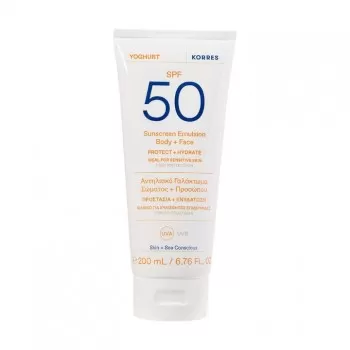 Korres Yoghurt emulzija za zaštitu od sunca za lice i telo SPF50 200ml