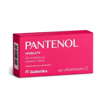 Pantenol oriblete sa vitaminom C ukus višnje 20 komada