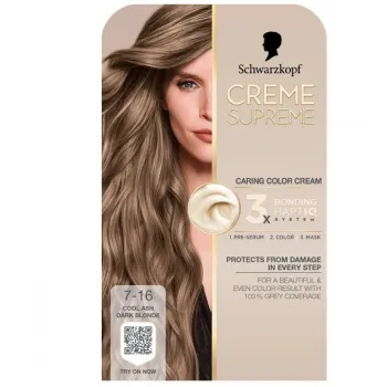 Creme Supreme farba za kosu 7.16 Cool Ash Blonde