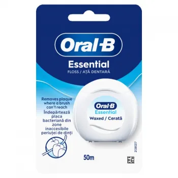 Oral-B Essential voskirani konac za zube 50m