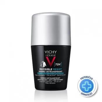 Vichy Homme Invisible Resist roll-on 72h 50ml