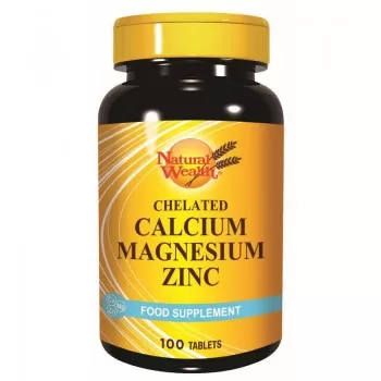 Natural Wealth helirani kalcijum-magnezijum-cink 100 tableta