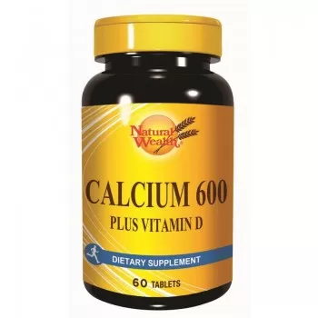 Natural Wealth Kalcijum 600 + vitamin D 60 tableta