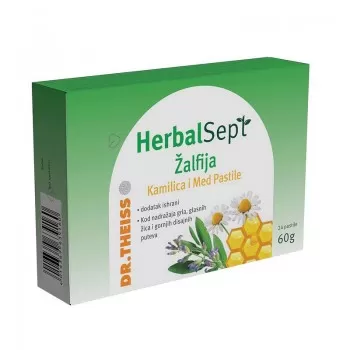 Dr. Theiss Herbalsept žalfija, kamilica i med 24 pastile