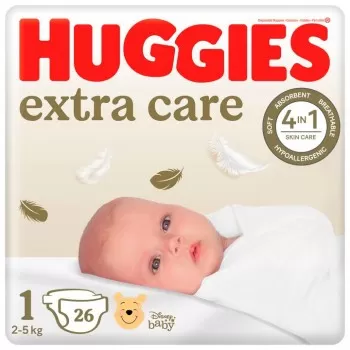 Huggies pelene Extra Care 1 2-5kg 26 komada