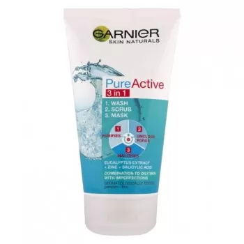 Garnier Skin Naturals Pure Active 3u1 gel za čišćenje, piling i maska 150ml