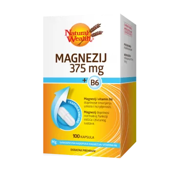 Natural Wealth Magnezijum 375mg + B6 100 kapsula