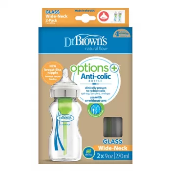 Dr Browns set Wide Neck staklena boca Options 270ml