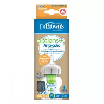 Dr.Brown's Wide Neck Options+ staklena bočica 150ml