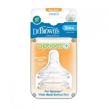 Dr.Brown's Options+ silikonska cucla za Wide Neck bočicu veličina 2, 2 komada