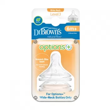 Dr.Brown's Options+ silikonska cucla za Wide Neck bočicu veličina 3, 2 komada