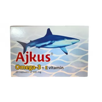 Ajkus Omega 3 + vitamin E 20 kapsula