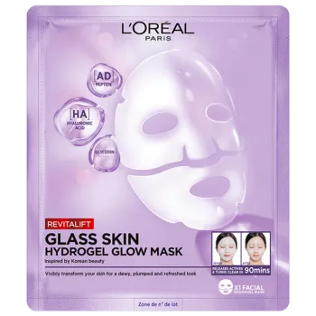 L'Oréal Paris Revitalift Filler Glass Skin hidrogel maska