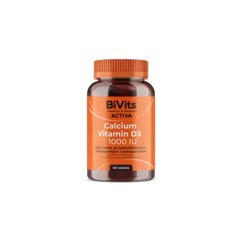 BIVITS ACTIVA CALCIUM VITAMIN D3 1000IU, 60 TABLETA
