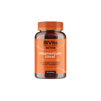BiVits Activa Magnezijum citrat sa vitaminom B6 60 tableta