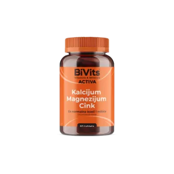 BIVITS ACTIVA KALCIJUM, MAGNEZIJUM, CINK, 60 TABLETA